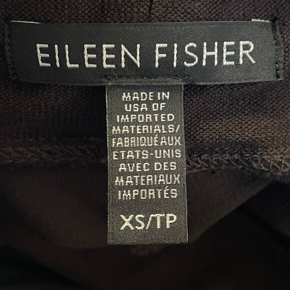 Eileen Fisher Elastic Waist Thick Knit Ponte Pants in Brown Sz. XS - Picture 3 of 4